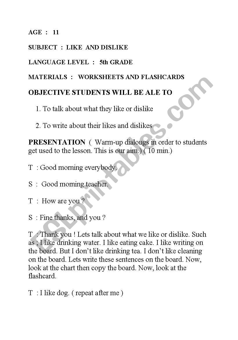 lesson plan worksheet