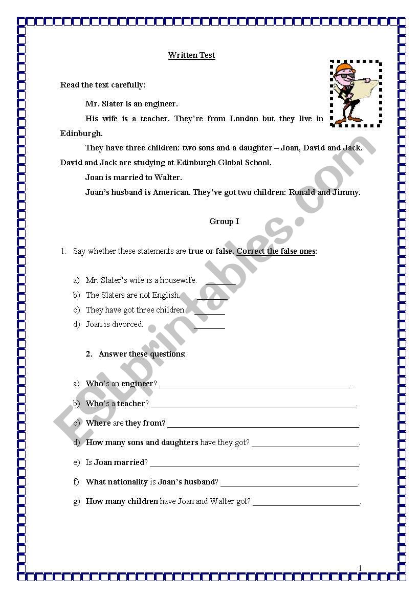 TEST ON JOBS - REUPLOAD worksheet