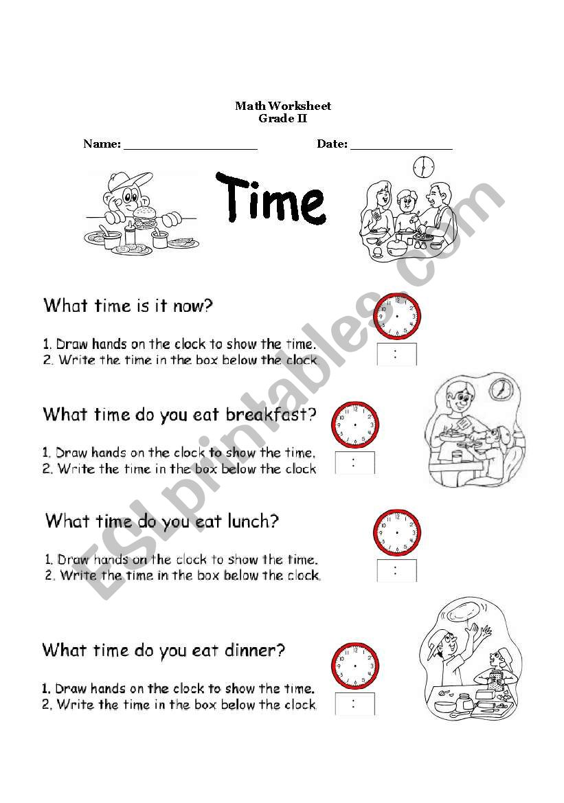 TElling the time worksheet