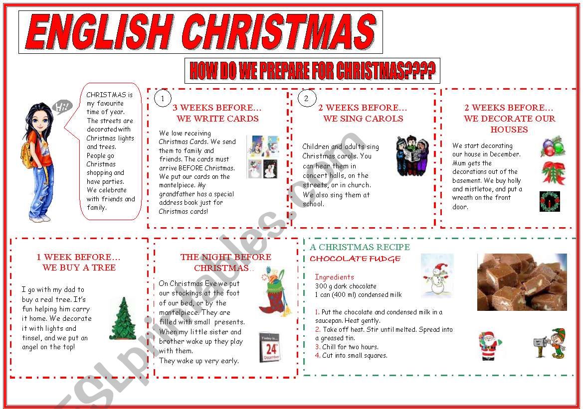 English Christmas worksheet