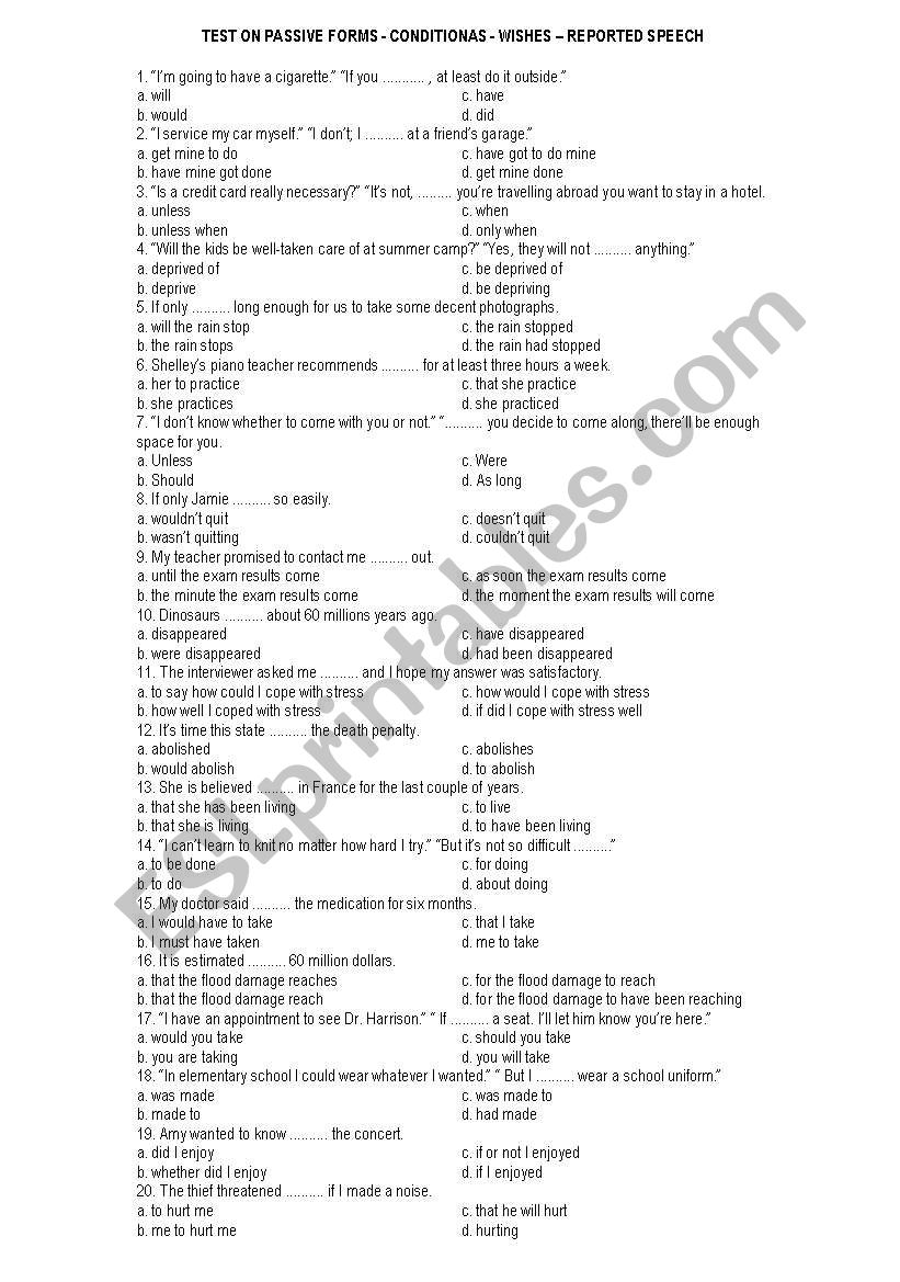 PASSIVE VOICE worksheet