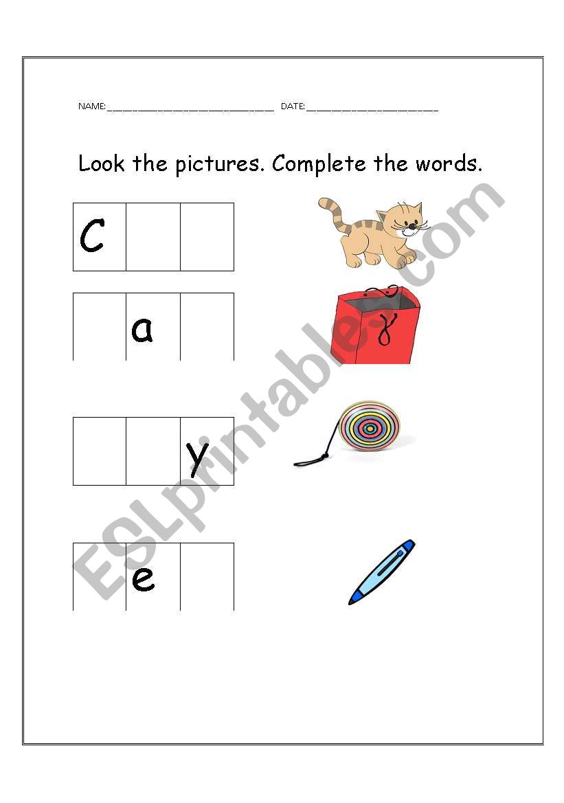 VOCABULARY worksheet