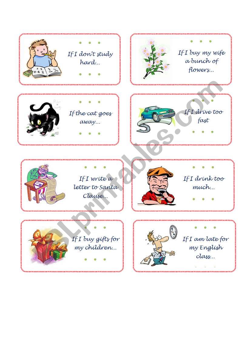 First conditional speaking cards