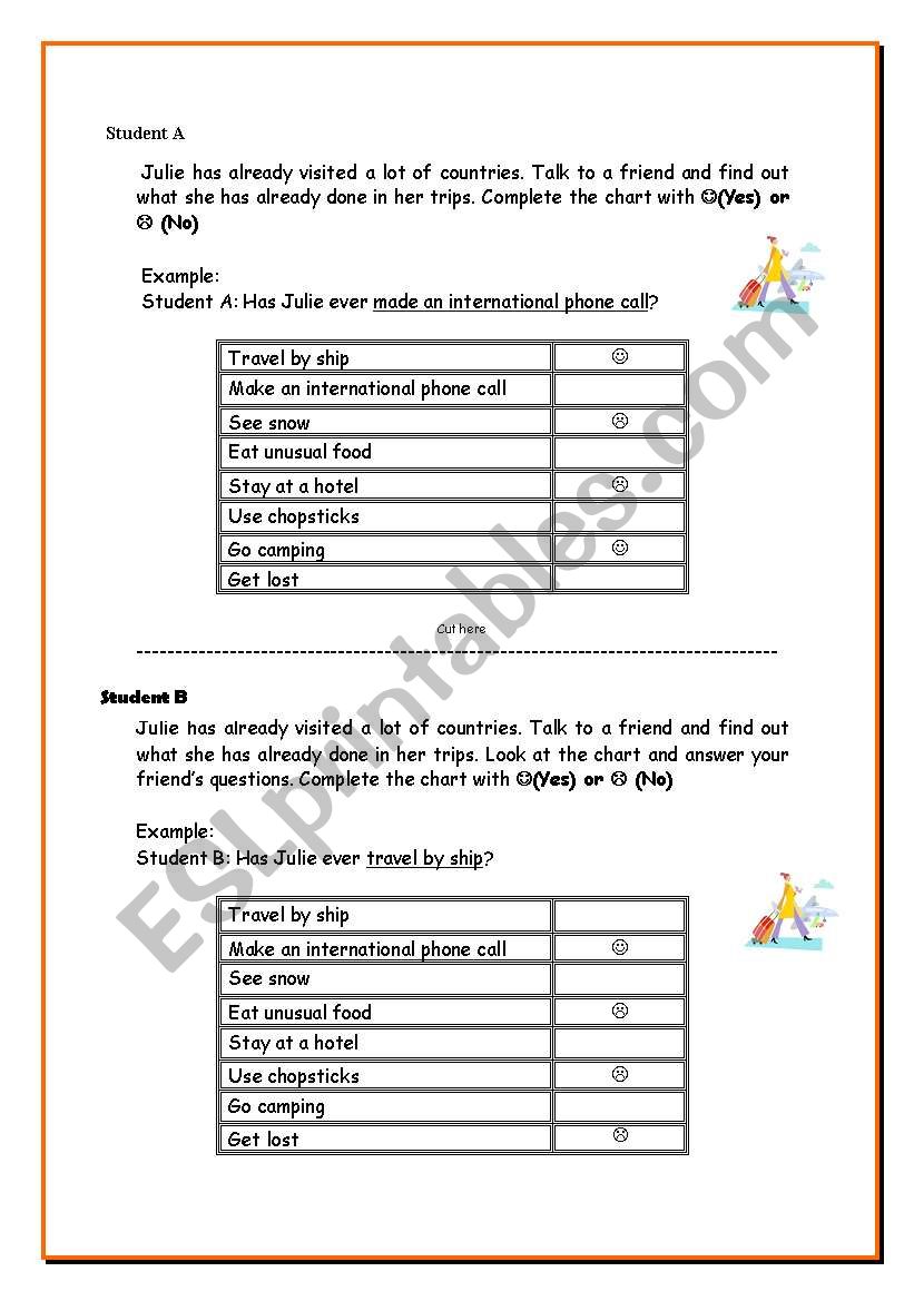 Present Perfect  worksheet