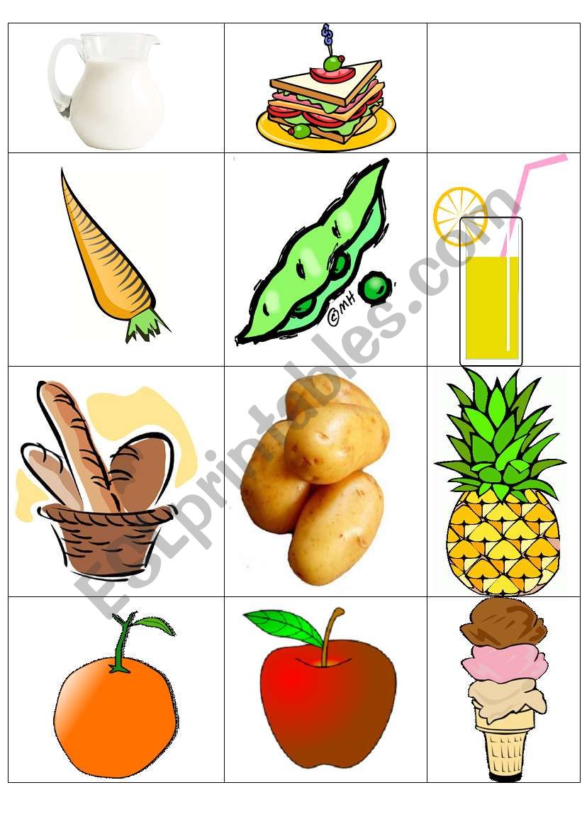 food worksheet