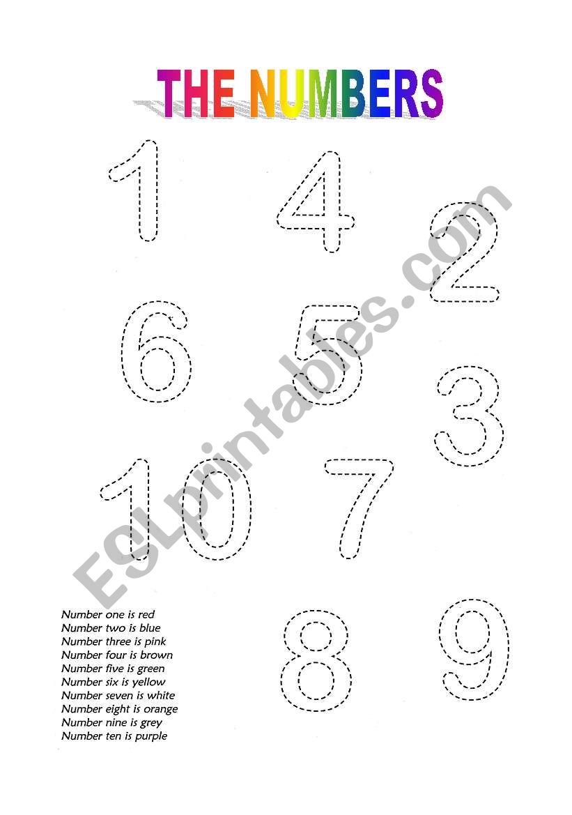 the numbers worksheet