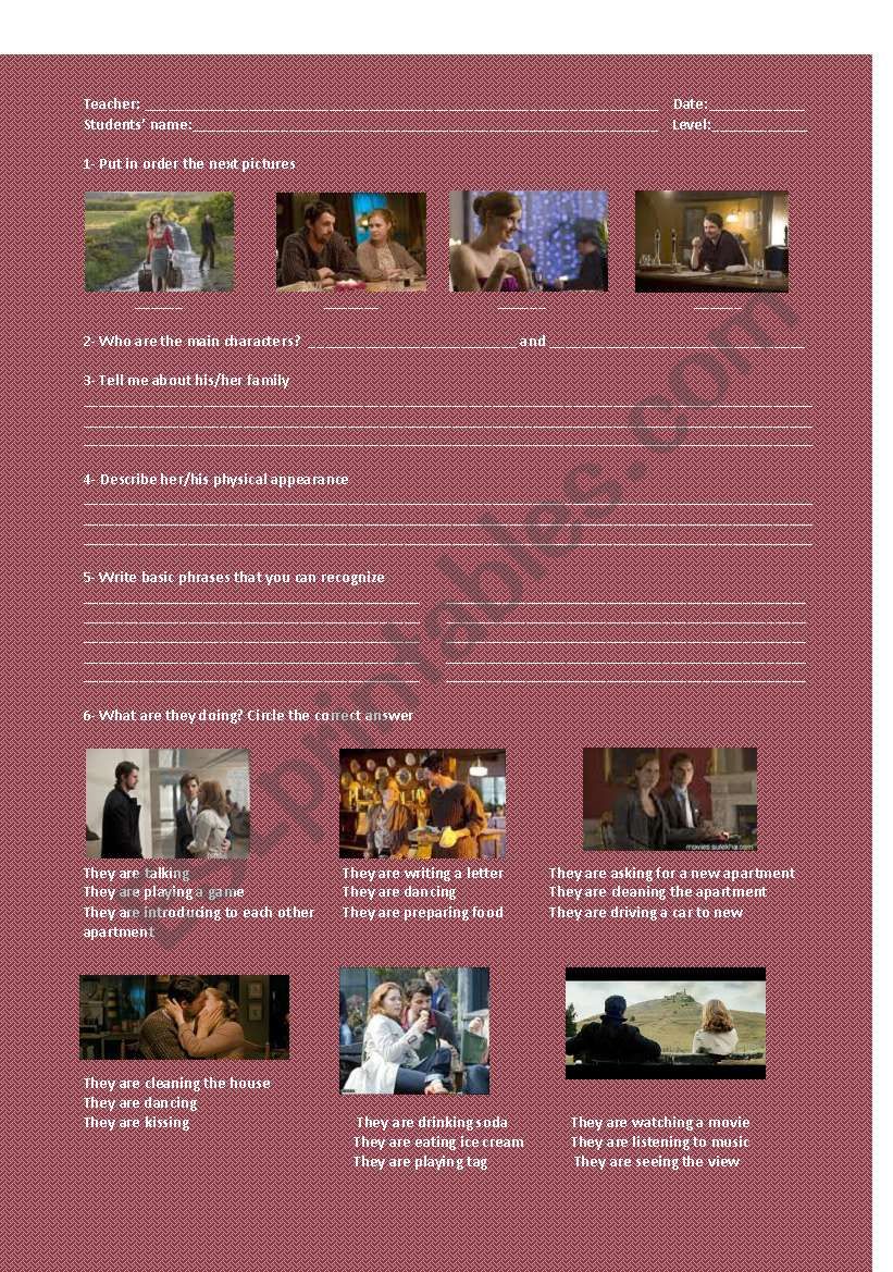 Leap Year Movie Guide  worksheet