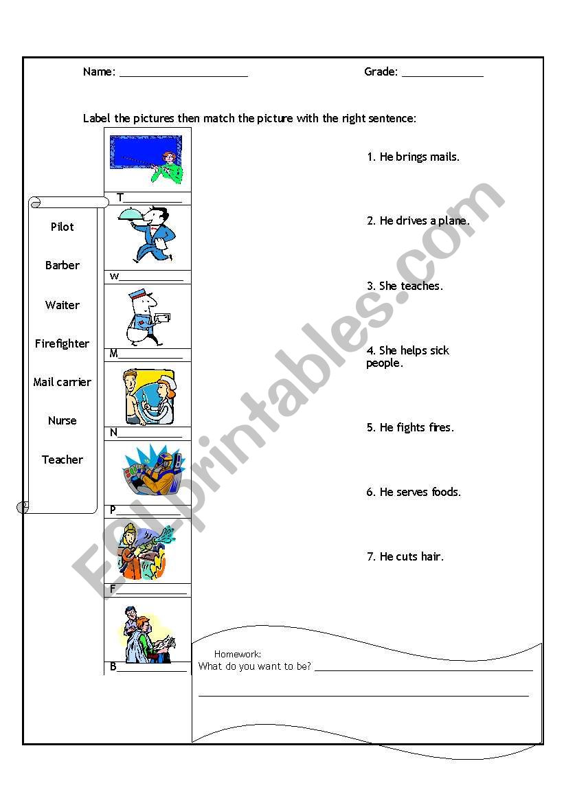 workers worksheet