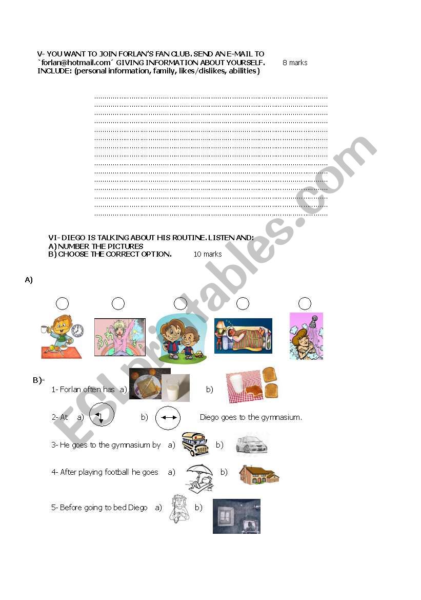 SECOND YEAR TEST part2 worksheet