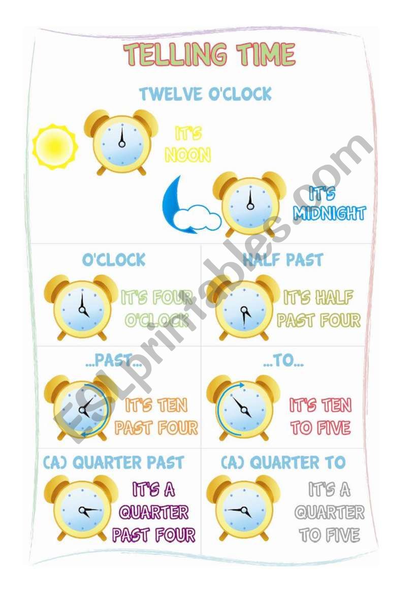 Telling Time worksheet