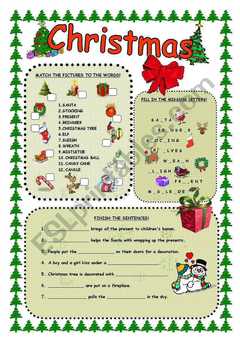 Christmas :))) worksheet