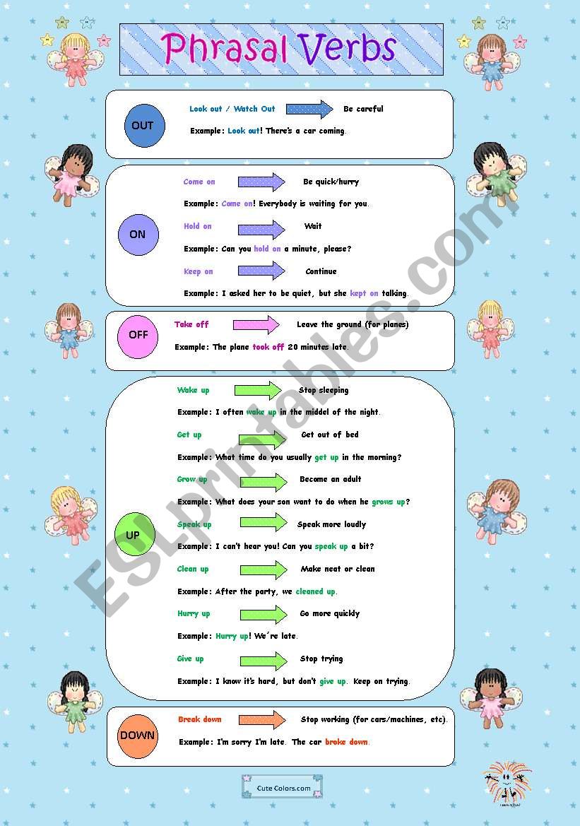 Phrasal Verbs worksheet