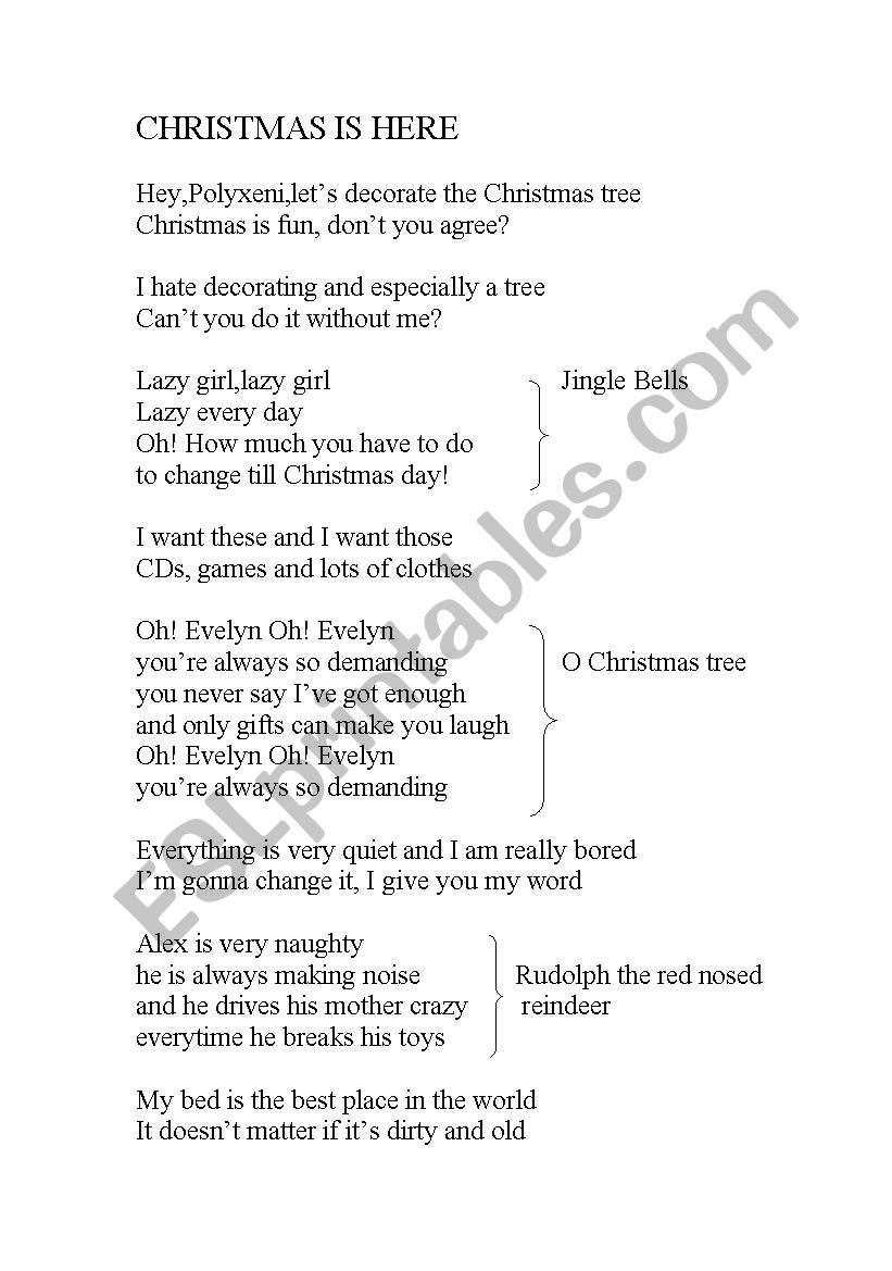 A funny Christmas musical worksheet