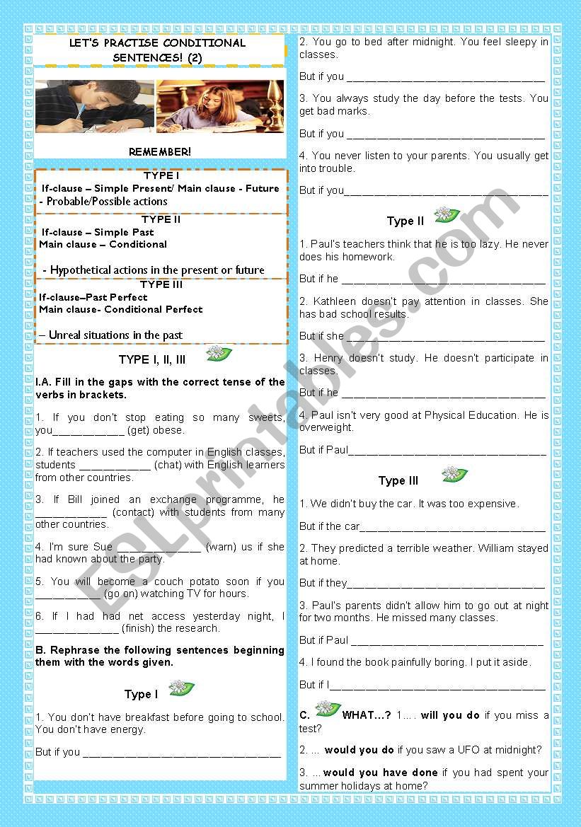 LETS PRACTISE CONDITIONAL SENTENCES! (2)