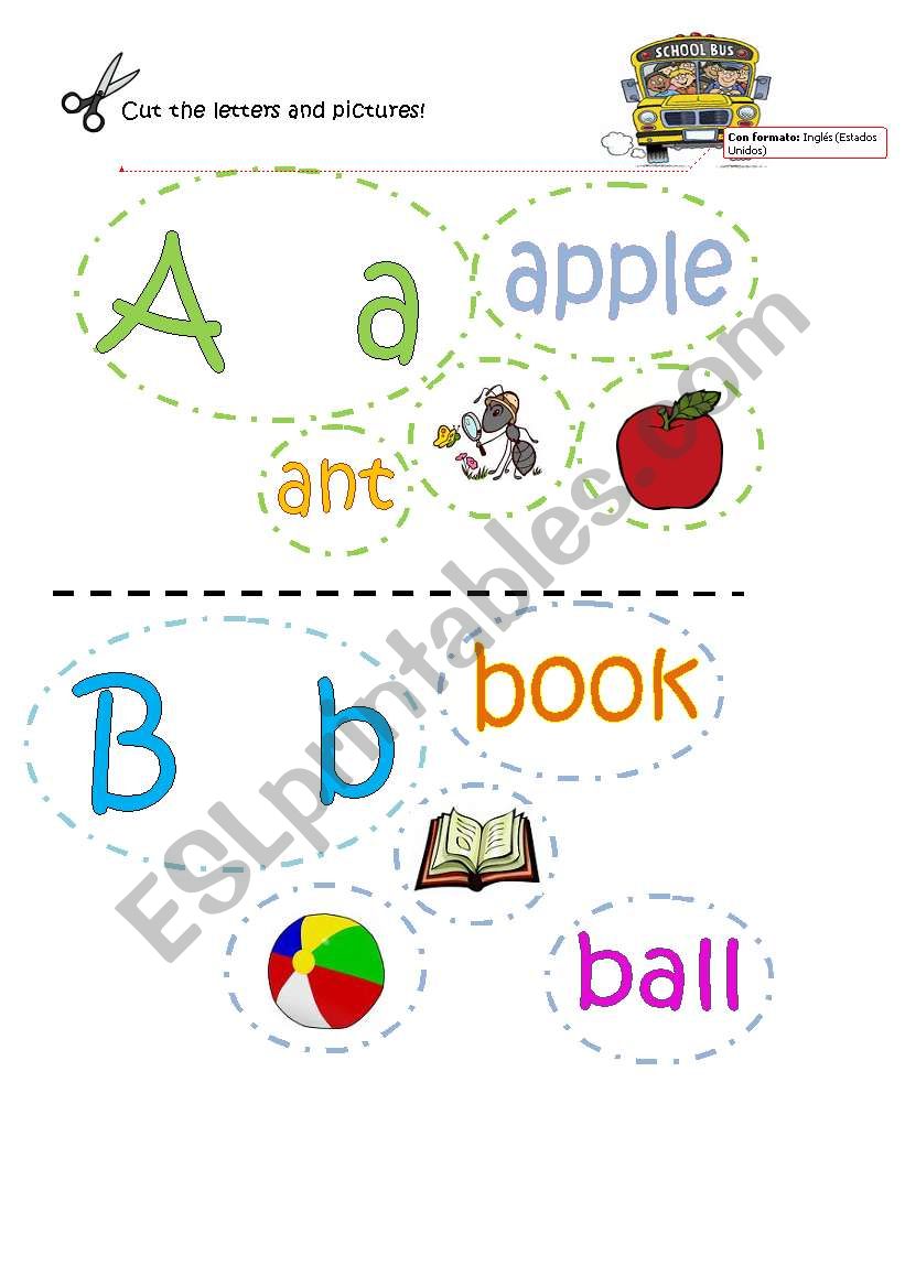 alphabet collage worksheet