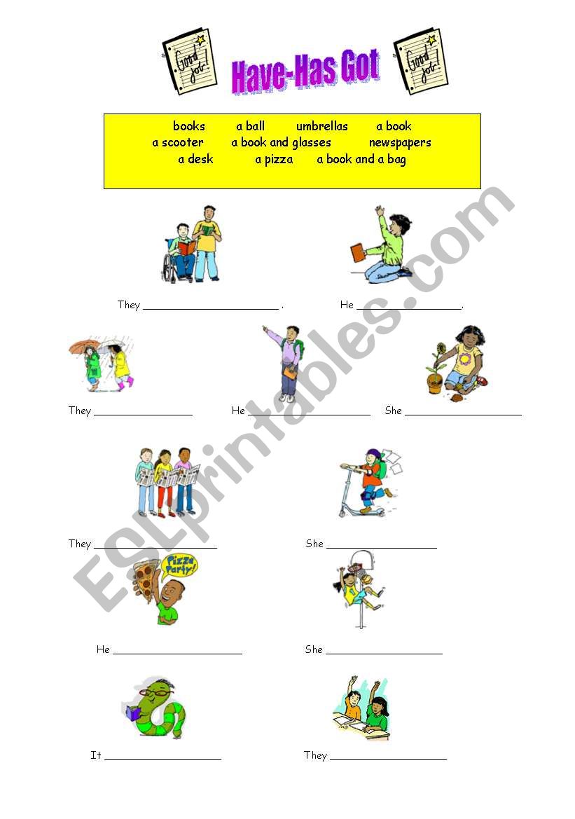 Have got-Has got worksheet