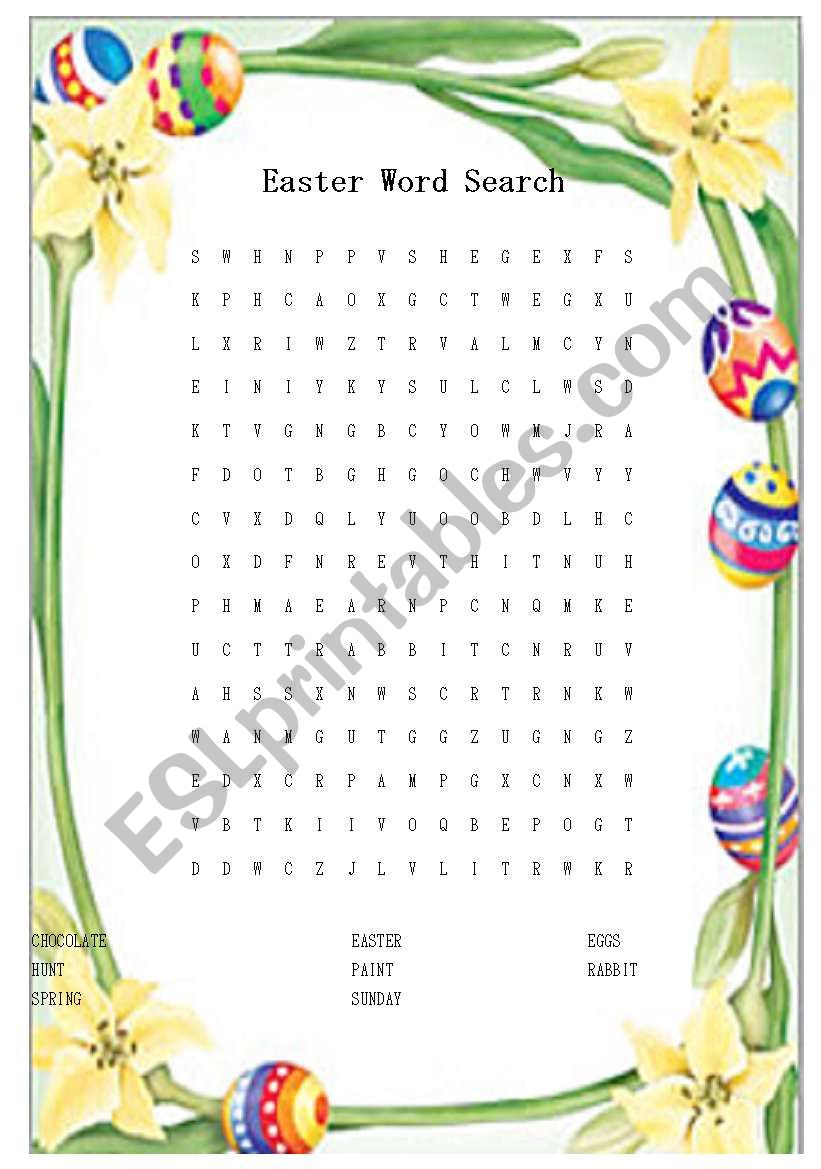 Easter Word Search worksheet