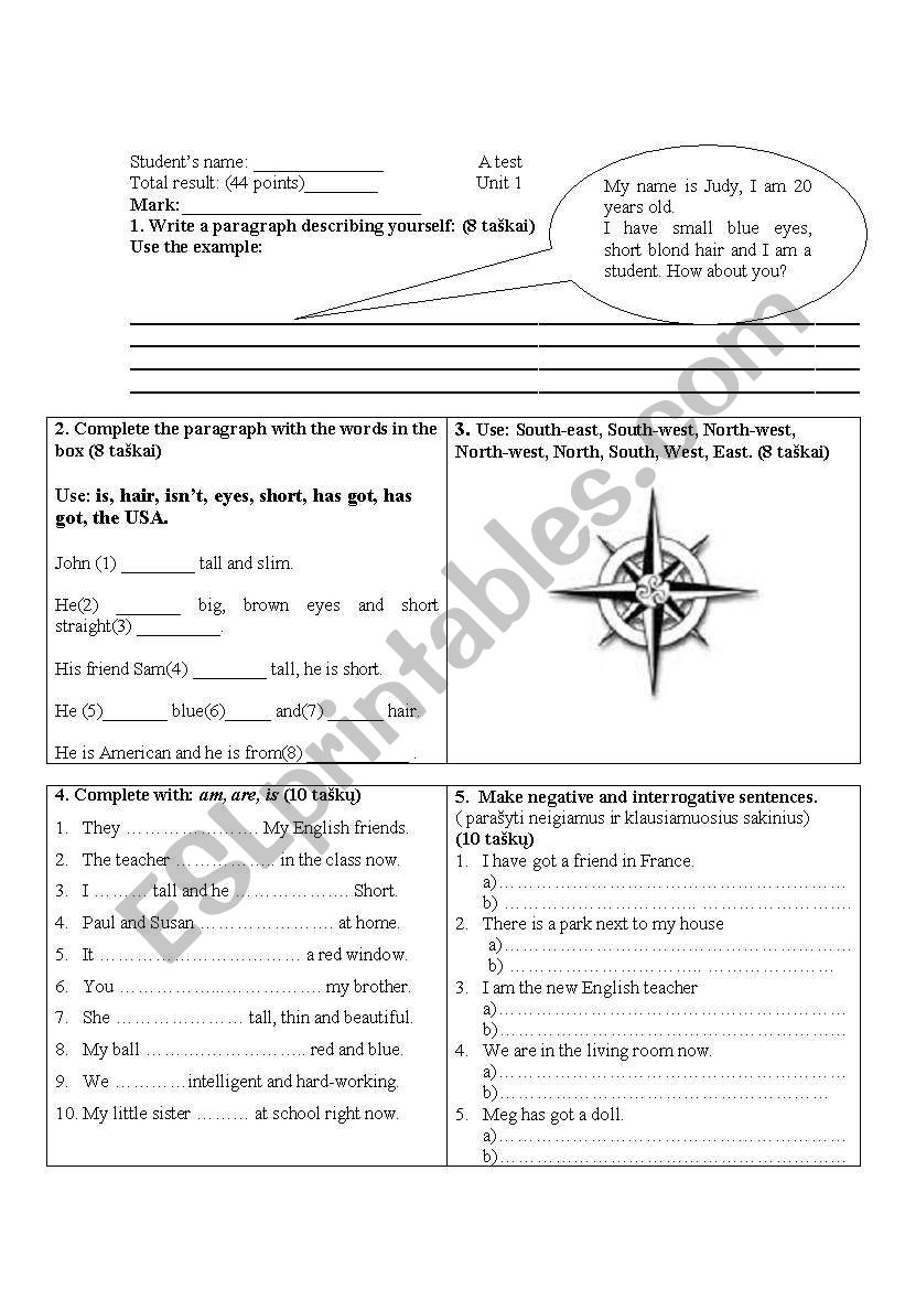 Test worksheet