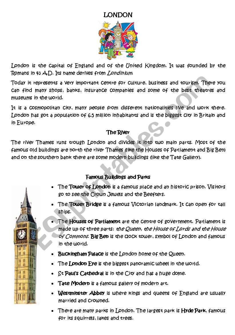 London worksheet