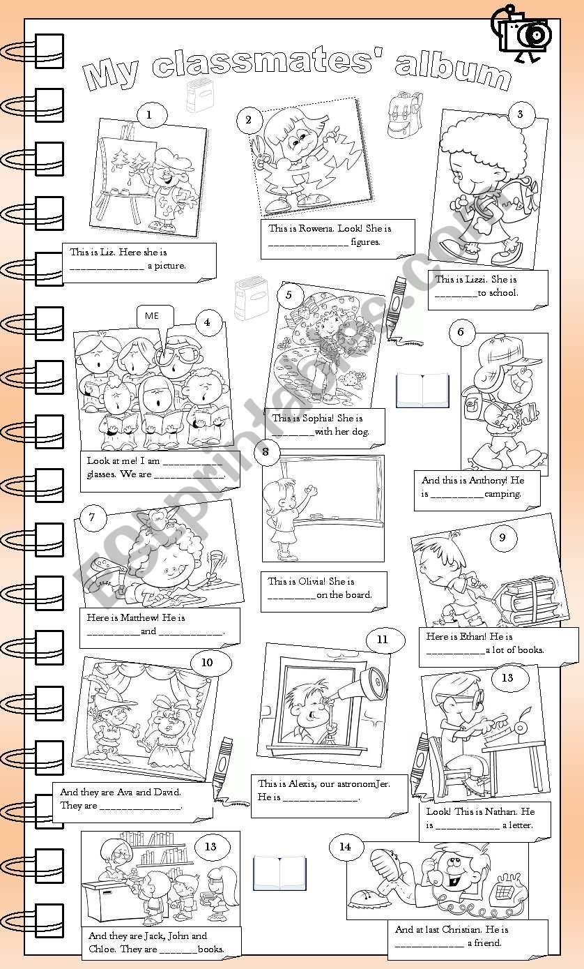 My classmatesÂ´ album worksheet