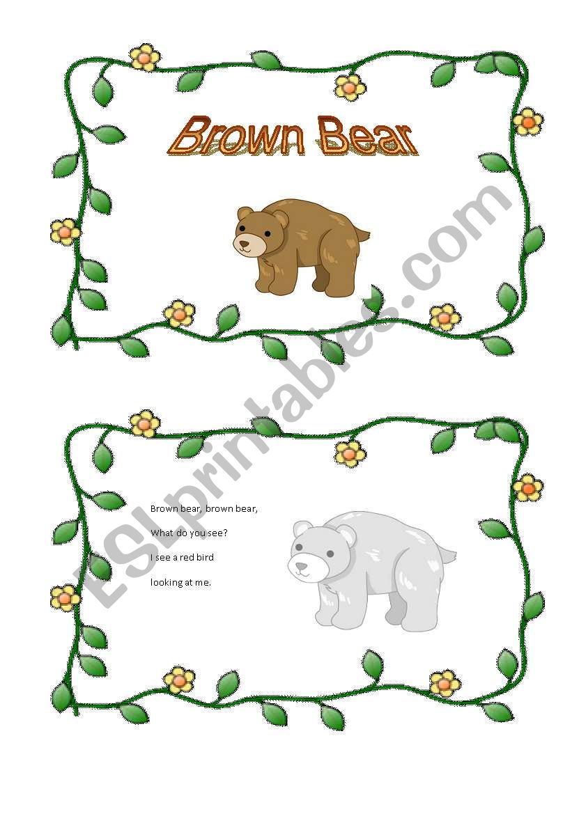 Brown bear mini book worksheet