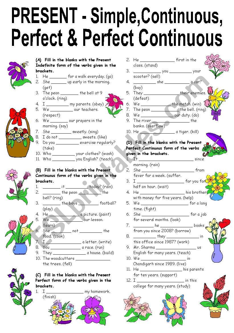 Present Perfect Simple Or Present Perfect Continuous Exercise 3