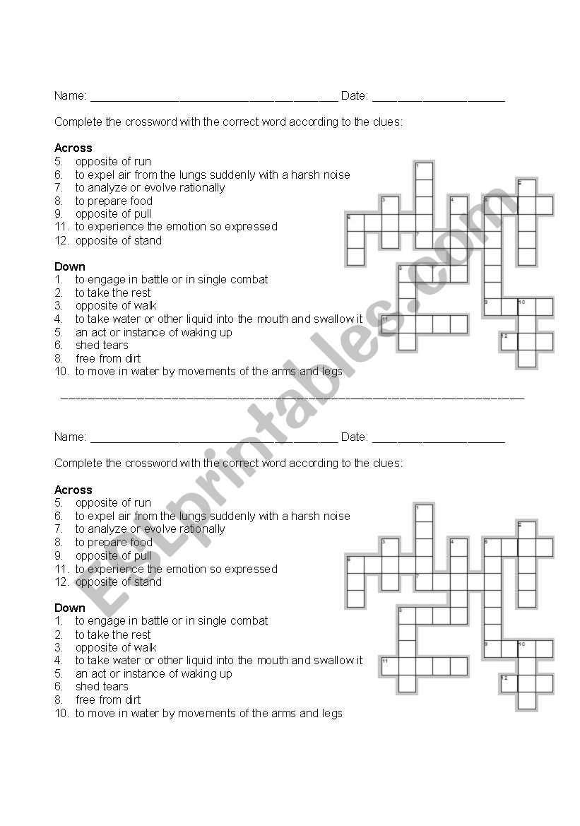 Verb Quiz worksheet