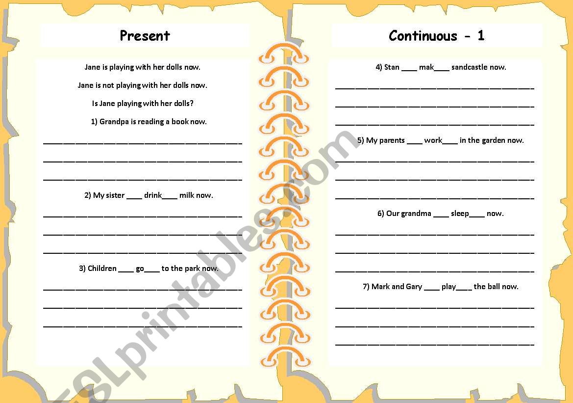 Present Continuous-1 worksheet