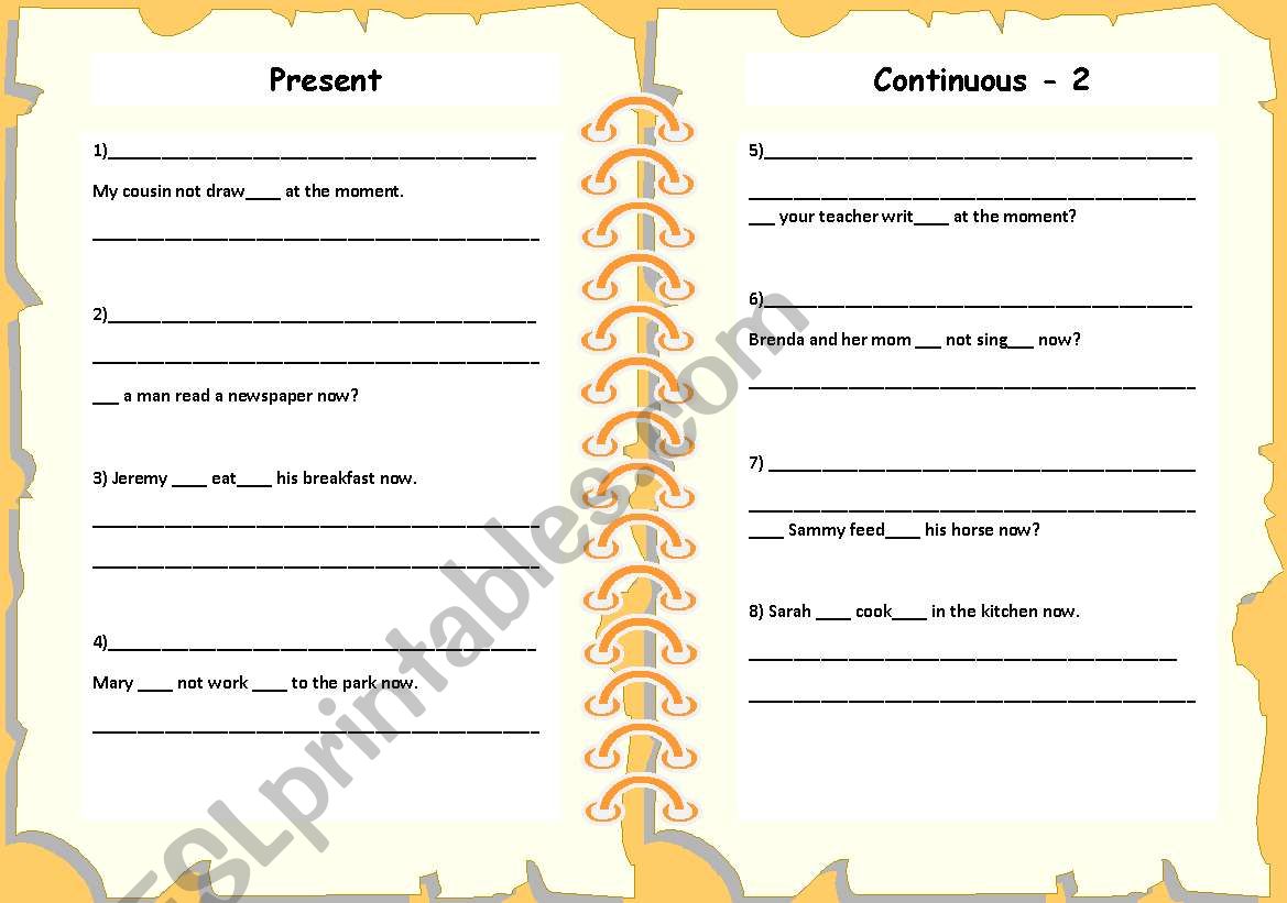 Present Continuous-2 worksheet