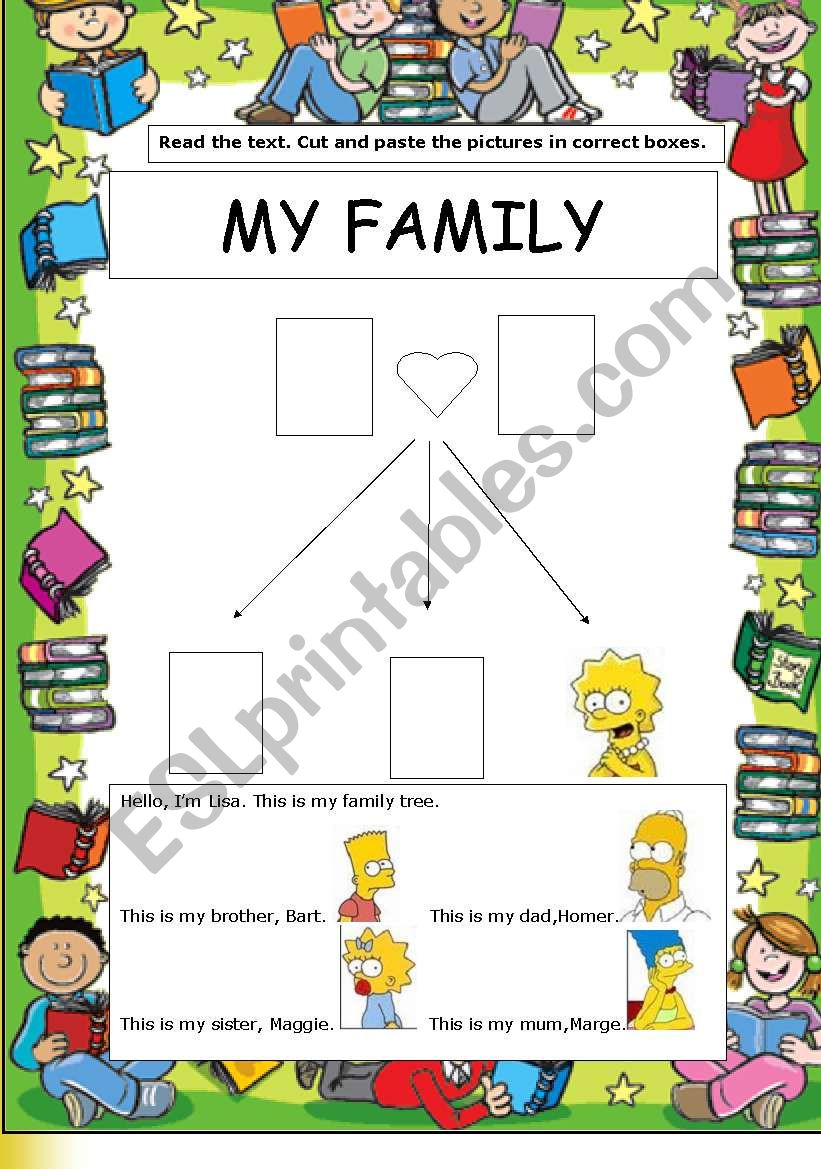 my family worksheet