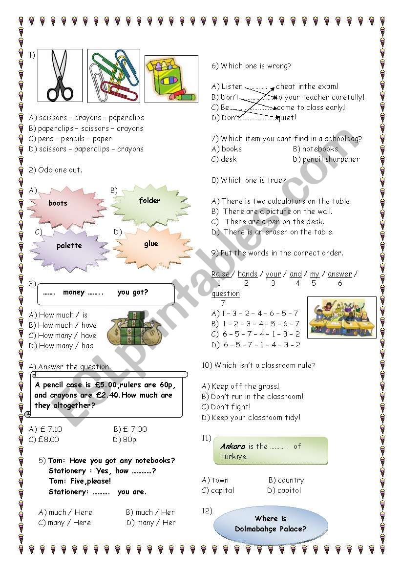 worksheet worksheet