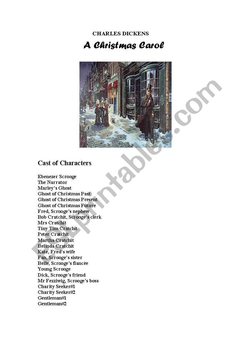 A Christmas Carol simple  and short play script