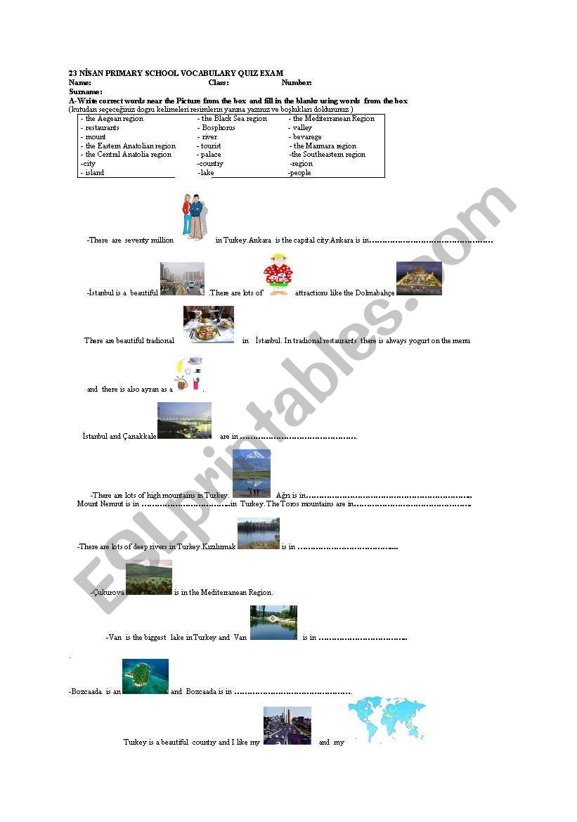 regýons worksheet