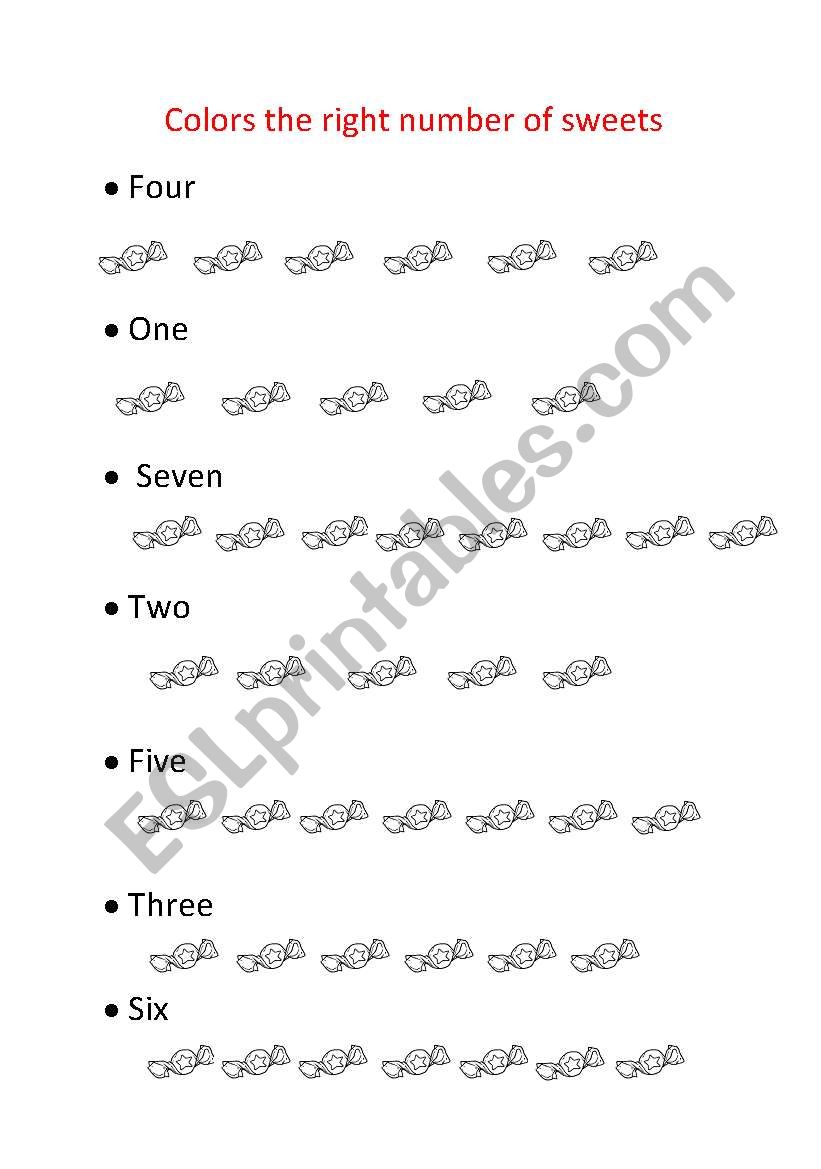 NUMBERS worksheet