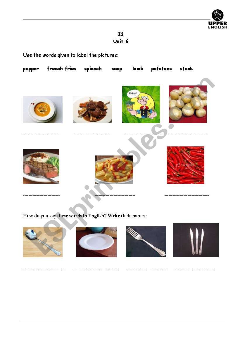 Food fantastic food worksheet