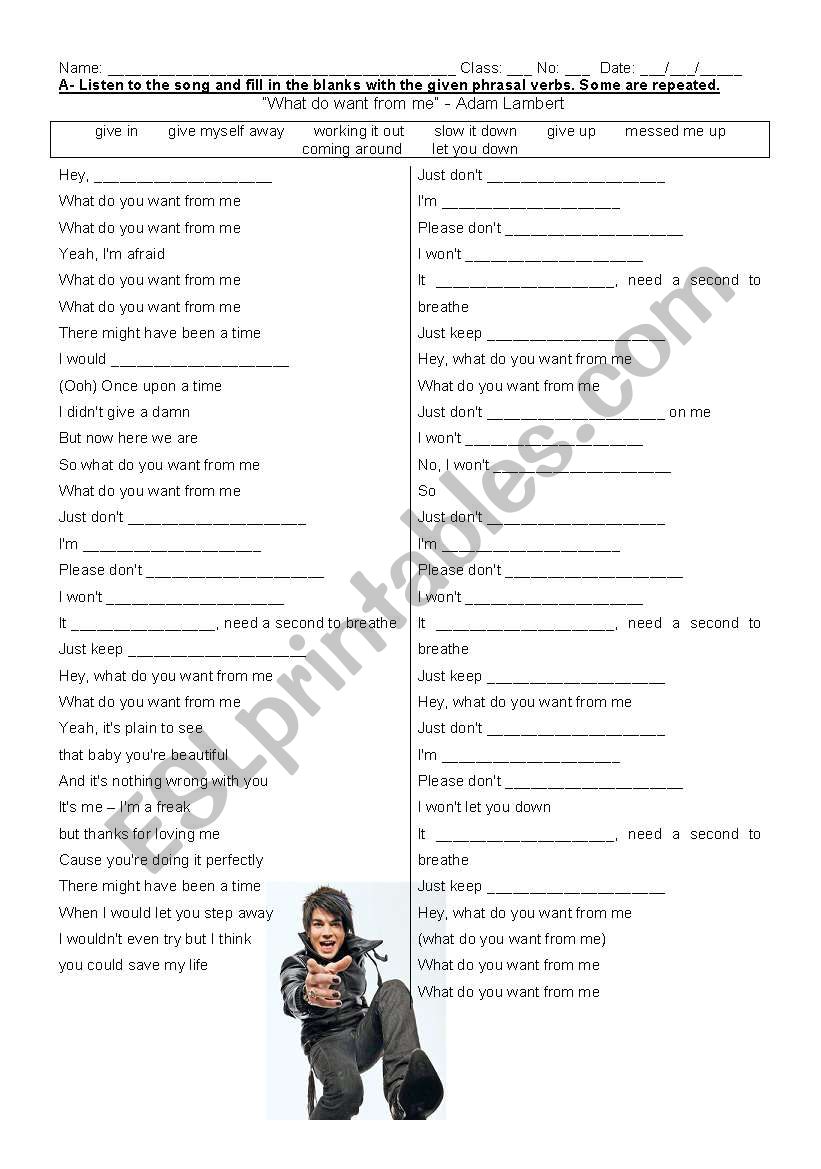 phrasal verbs worksheet