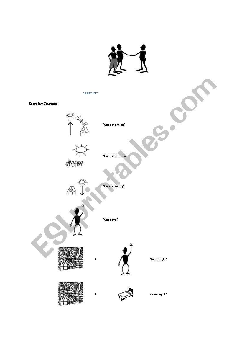 GREETING  worksheet