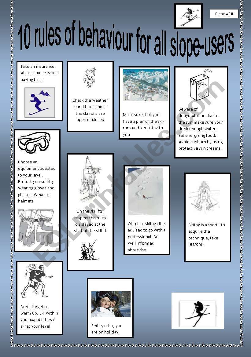 10 rules of behaviour for slope-users