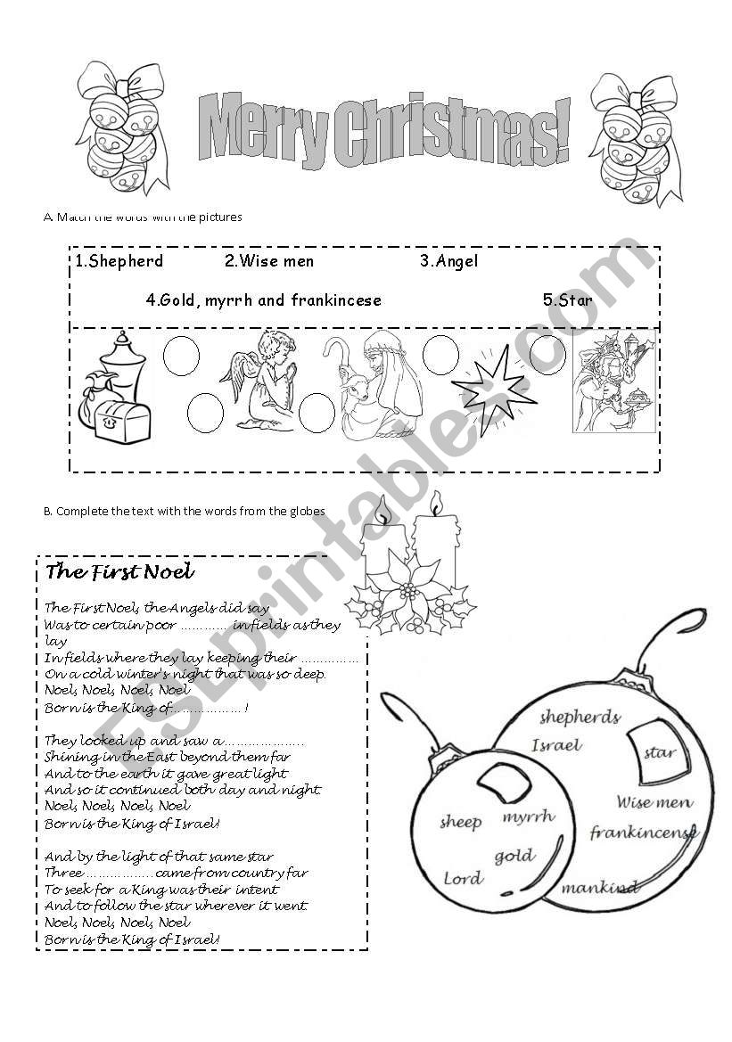 Christmas activity worksheet