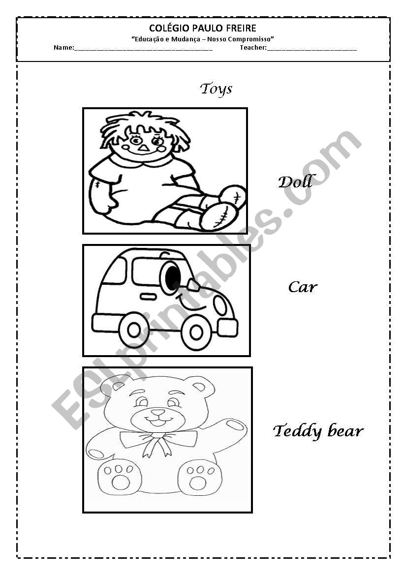 The toys worksheet