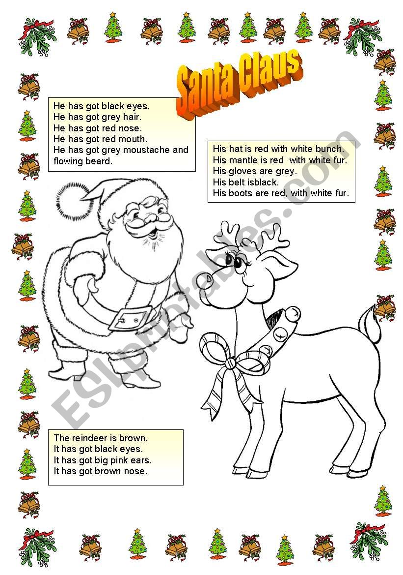 Santa Claus worksheet