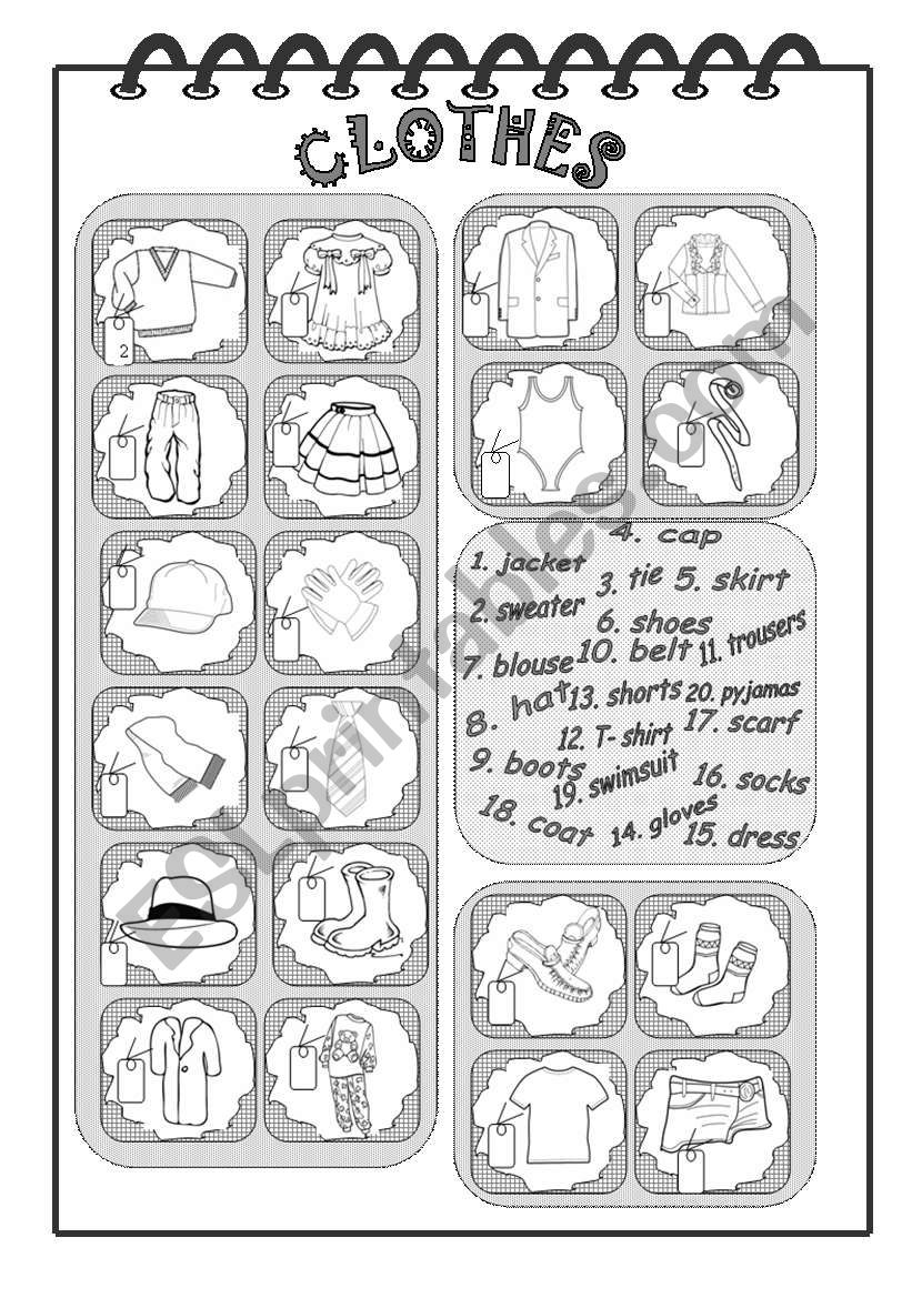 Clothes worksheet