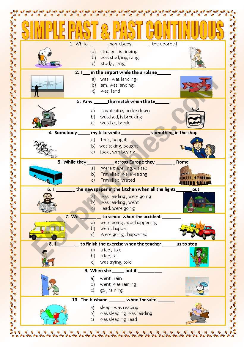 SIMPLE PAST AND PAST CONTINUOUS. Part 1.