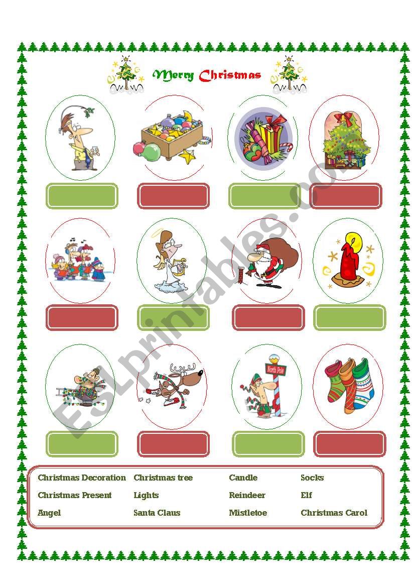 Merry Christmas worksheet