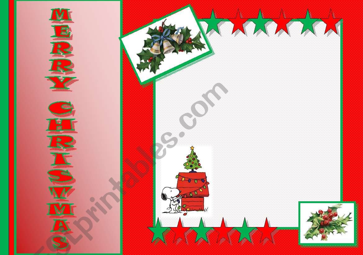 CHRISTMAS CARDS worksheet