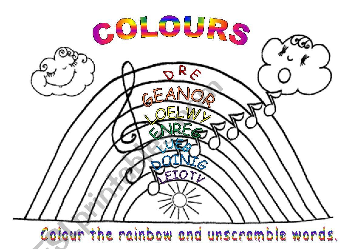Colours worksheet