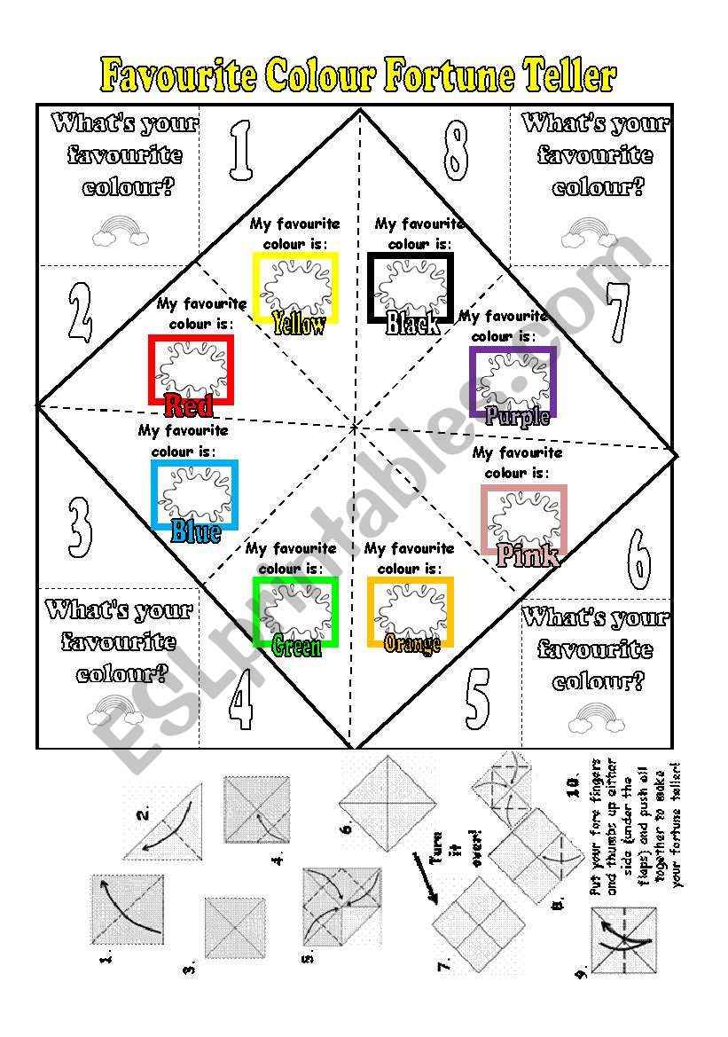 COLOURS Fortune Teller + FULLY EDITABLE