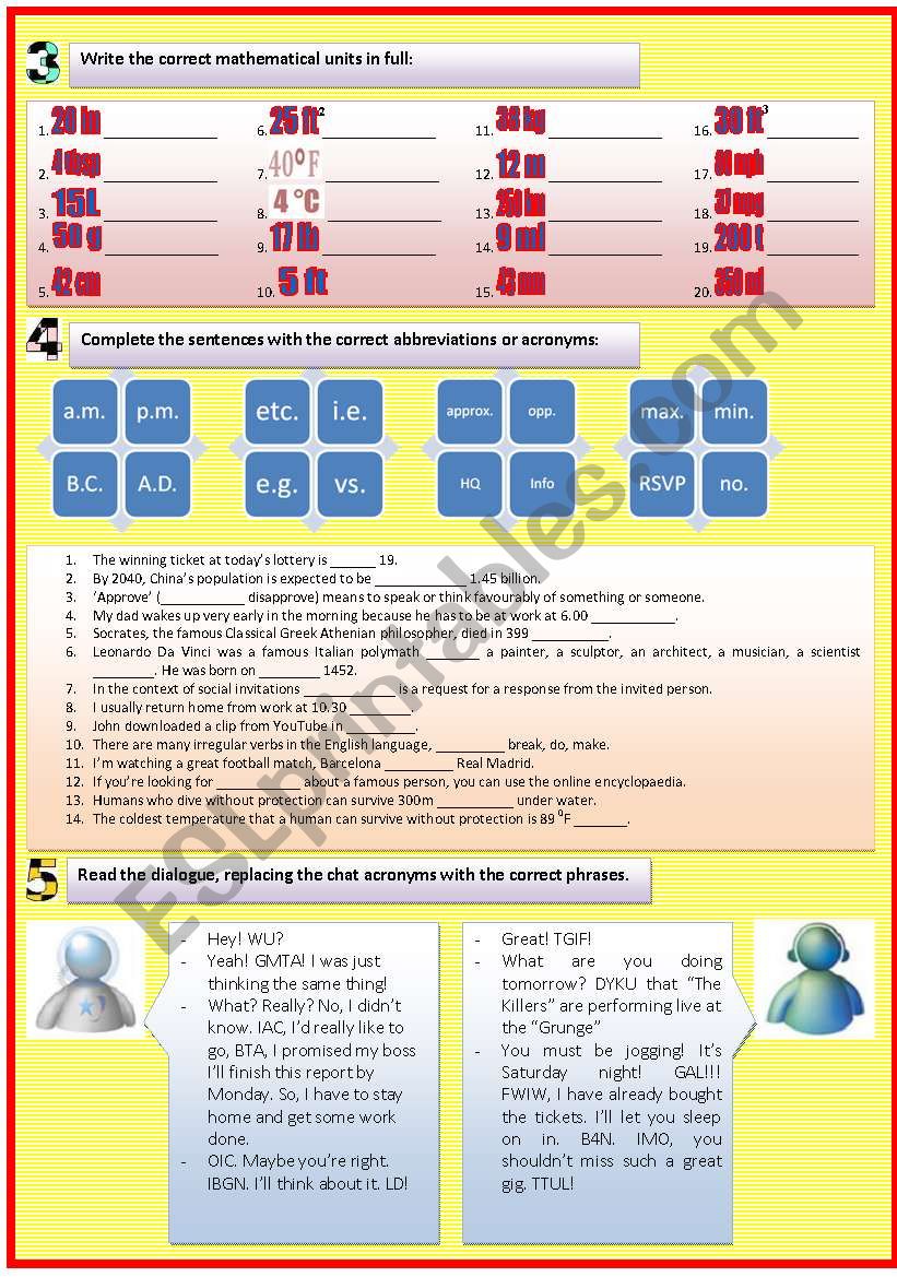 ABBREVIATIONS & ACRONYMS part 3/3