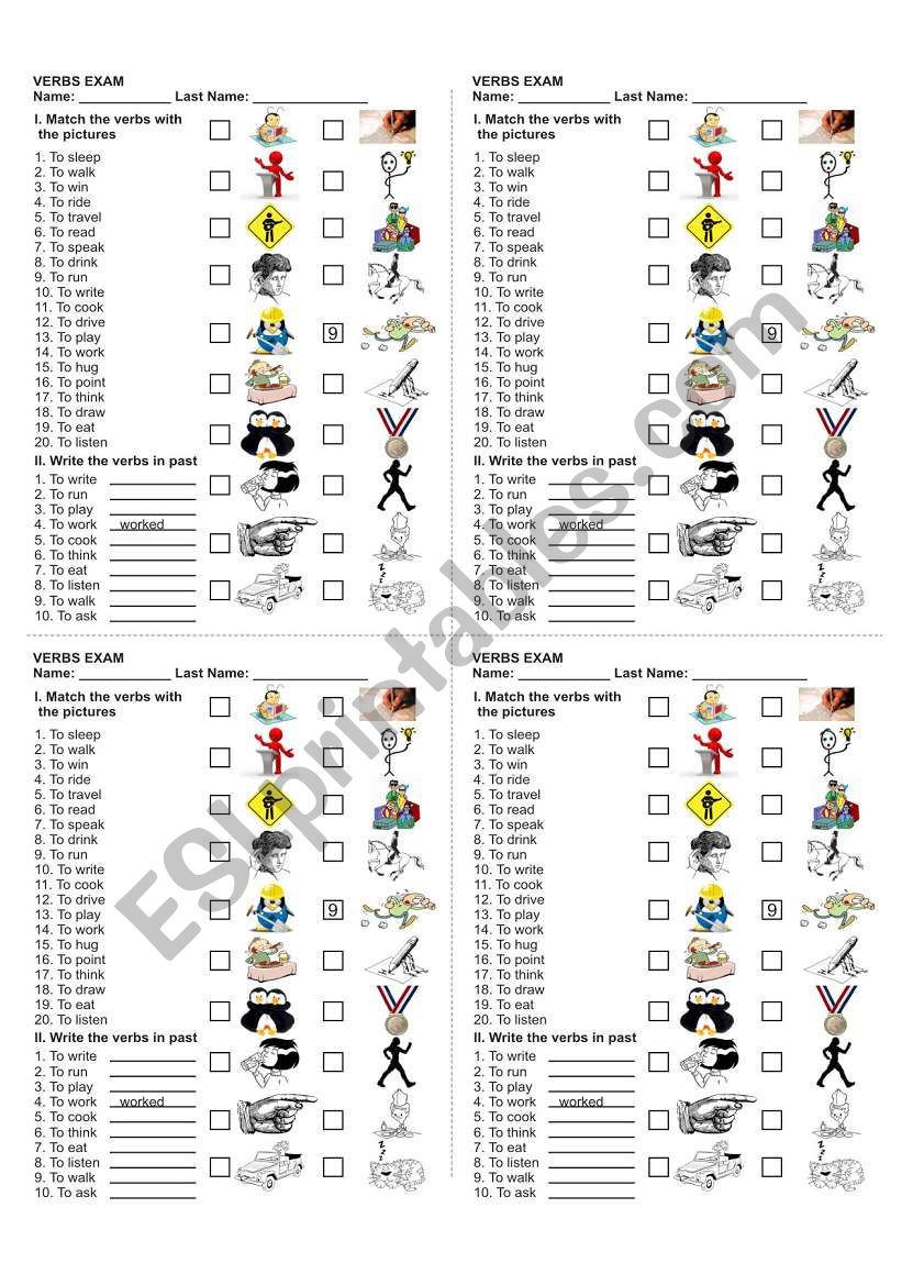 Verbs worksheet