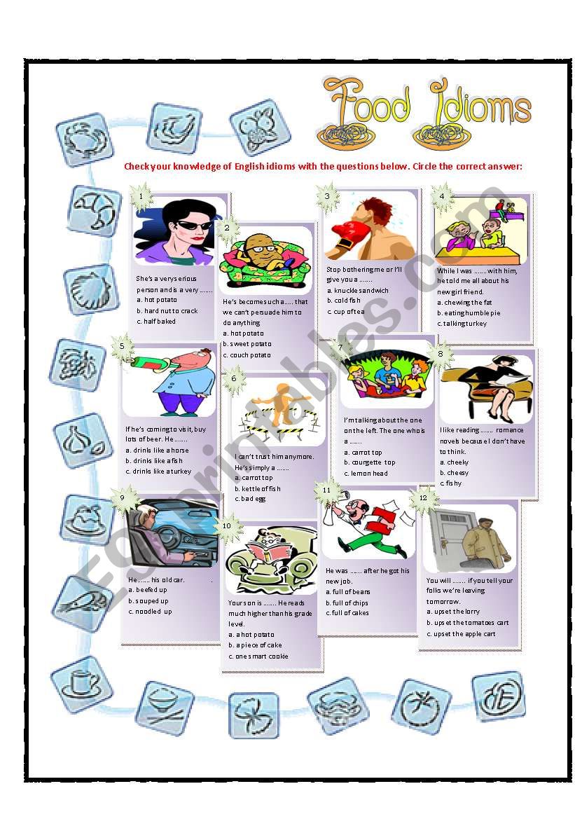 Food Idioms - Part3 worksheet